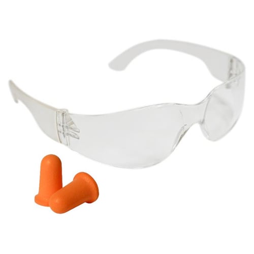 CHAMP SHOOTING GLASSES & ONE PAIR FOAM EAR PLUG